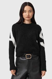 Свитер с альпакой AllSaints, черный