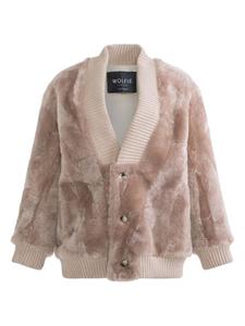 Пуховик из овчины Made For Generations WOLFIE FURS, бежевый