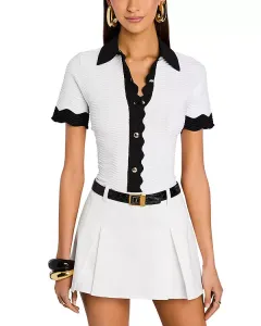 Вязаный топ Lyric с контрастной отделкой Retrofete, белый