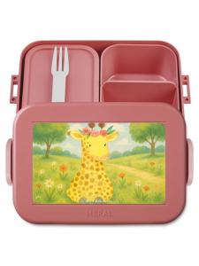 Mr. & Mrs. Panda Дизайн цветочного венка в виде жирафа от Bentobox (без слов) в пастельно-красных тонах