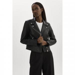 Келси | Кожаная косуха с шампань фурнитурой Lamarque, черный