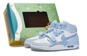 Кроссовки Jordan Legacy 312 Vintage Basketball Shoes Women's Mid-top Blue, синий/белый