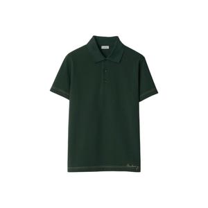 Поло с вышитым логотипом Burberry, зеленый