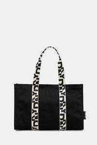 Хлопковая сумка DKNY, черный