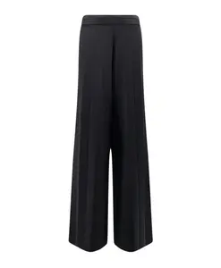 Широкие брюки Ламы Max Mara, черный