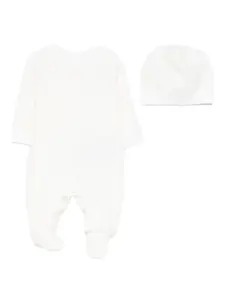 Комплект из комбинезона и шапки Balmain Kids, белый