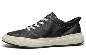 Стильные мужские кеды для скейтбординга с низким верхом черного цвета Leaveland