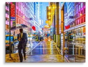 Металлическая картина ArtMind New York City Lights, 60x40 см, многоцветный