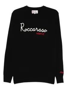 Свитер с вышитым логотипом Mc2 Saint Barth, черный