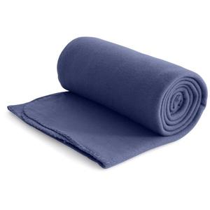 Флисовое одеяло wometo eco-line 100% recycelt, 130x160 см, темно-синий