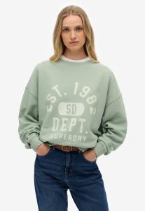 Толстовка Superdry & Co ATHLETIC ESSENTIALS CREW, Light Jade Green/Green