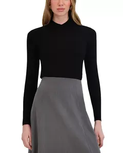 Вязаный топ-мандарин Point, черный