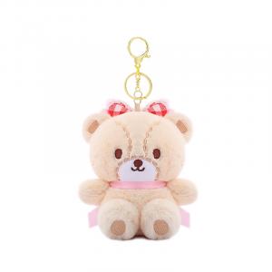 Плюшевый брелок Sanrio Kitty Bear Chumbul Bear, 10 см SUROF, chanel keychain-бежевый