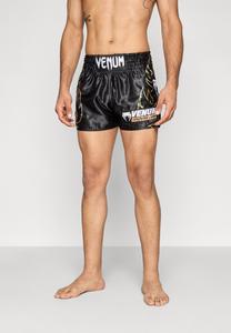 Спортивные шорты Venum FLAMES MUAY THAI SHORTS, Black/Gold-Coloured/Black