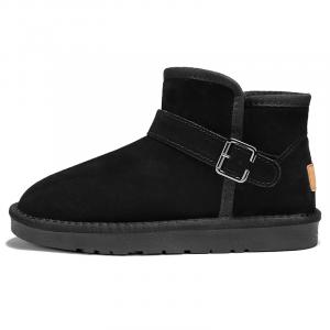 Термостойкие устойчивые к истиранию нескользящие короткие полусапоги Snow Boots мужские Shiozawa, черный