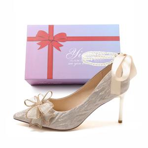 Take the Qin Тонкие каблуки на шпильке женские шампань голд, цвет Champagne Gold