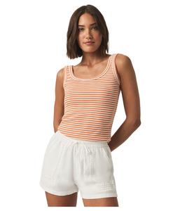 Топ Splendid Lina Stripe Tank, Orange Tiger Stripe