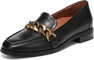 Женские модные легкие лоферы Vionic Wren Mizelle- удобная повседневная обувь с ортопедической стелькой и амортизирующей подошвой для поддержки свода стопы, средний и широкий размер, черный