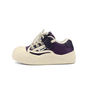 Детские кроссовки для скейтбординга с низким верхом, устойчивые к ударам и износу Jeep, бежевый/фиолетовый