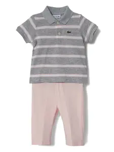 Пижама из органического хлопка Lacoste Kids, серый