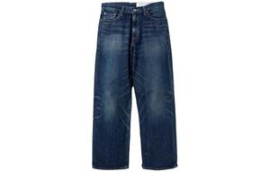 Стираные джинсовые широкие брюки dp NEIGHBORHOOD, индиго