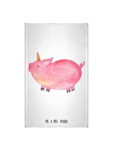 Mr. & Mrs. Panda Полотенце с изображением белого единорога и свиньи (без слогана)