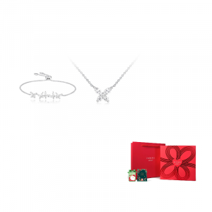 Apm Monaco Браслет LUMIERE из серебра 925 пробы с цирконами, женские, серебристо-белый