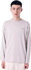 Футболка LACOSTE Мужская футболка с длинным рукавом из высокоэластичного хлопкового трикотажа, серый