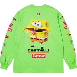 Футболка SpongeBob/Castelli Racing с длинными рукавами Supreme, зеленый