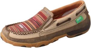 Женские мокасины Twisted X, прогулочные туфли на шнуровке с технологией CellStretch, хаки