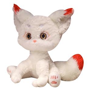 Плюшевая игрушка лиса с завитыми ушками успокаивающий компаньон кукла 35см/55см высота MERCONSER