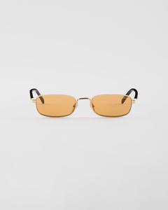 Солнцезащитные очки с культовой металлической табличкой Prada, оранжевый