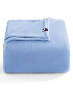 Однотонное плюшевое одеяло, размер Twin Tommy Hilfiger, Boathouse blue