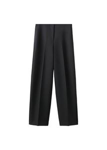 Обычные плиссированные брюки MANGO Beverly, черный