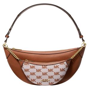 MICHAEL KORS Кожаная сумка через плечо 2 в 1 среднего размера для женщин, Brown