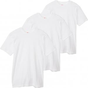 Футболки Hanes (комплект из 3 штук) 100% хлопок, чесаный хлопок, золотистый цвет, круглый вырез, короткий рукав, 3P, золотистая этикетка, круглый вырез, футболка HM2155G, мужская