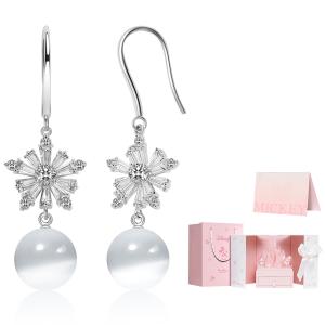 Disney Медные, белые золотые, синтетические кошачий глаз серьги women's