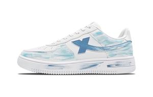 XTEP Кроссовки Air Force One с низким верхом, амортизирующие, противоскользящие, износостойкие, для скейтбординга, мужские, сине-белые