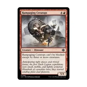 CCG Неистовый Цератопс (U), MTG - The Lost Caverns of Ixalan