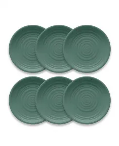 Набор тарелок Planta Artisan из 6 предметов, 10,5 дюймов Abode Homewares, teal