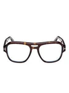 Очки-авиаторы в оправе под черепаховый панцирь TOM FORD, коричневый