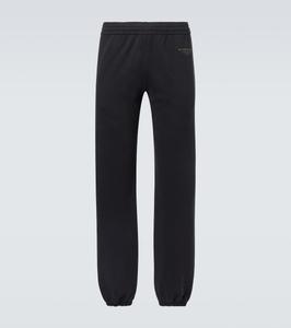 Штампованные хлопковые флисовые спортивные брюки Givenchy, черный