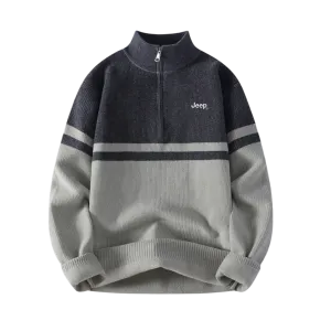 Свитер Unisex Stand Collar Moderate Jeep, светло-серый