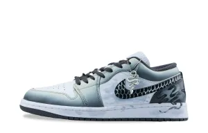 Jordan Air 1 устойчивые к истиранию низкие баскетбольные кроссовки Unisex Black