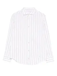 Рубашка в полоску Eleventy Kids, белый