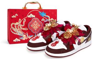 Air 1 устойчивые к истиранию баскетбольные кроссовки Unisex Burgundy Jordan, Burgundy