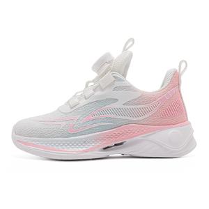 Легкие амортизирующие низкие детские кроссовки для повседневной носки BOBDOG, белый/розовый