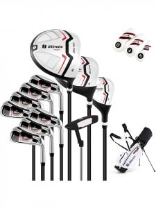 COSTWAY Полный набор женских клюшек для гольфа красного цвета