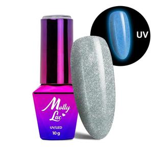 Гель-лак светящийся в темноте кошачий глаз MollyLac Night Glowing Precious HEMA/Di-HEMA Free 10 г № 677