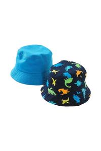Комплект из 2 летних шапок с динозаврами Hats Hats Hats, синий